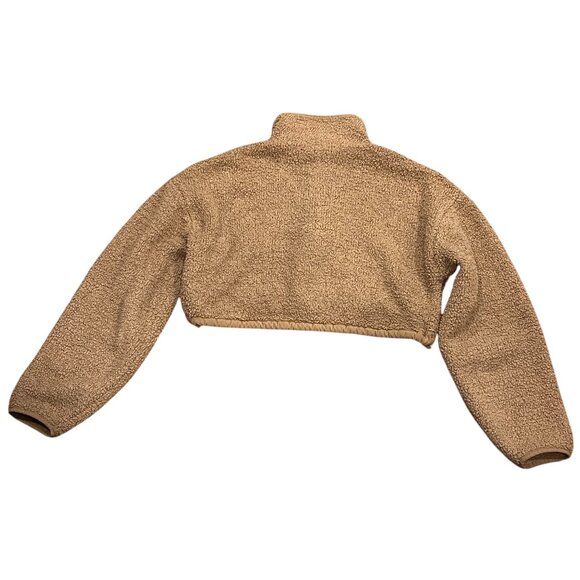 SKIMS Cozy Knit Cropped Pullover, Camel, S/M - Picture 7 of 9